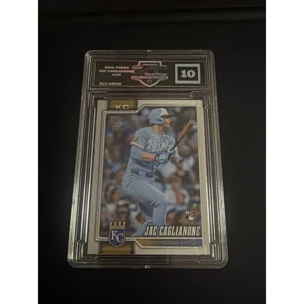 2025 Topps Jac Caglianone Rookie Card 138 Kansas City Royals ECC 10 Graded RC